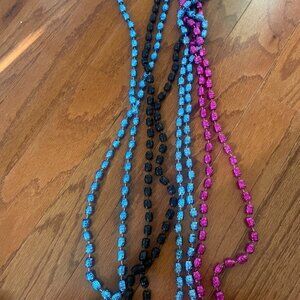 Krewe of Bacchus Barrel Mardi Gras Beads Set of 4 23" long necklaces